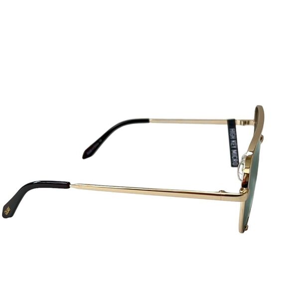 Quay Australia High Key Micro Sunglasses Medium Gold Polarized main image 6